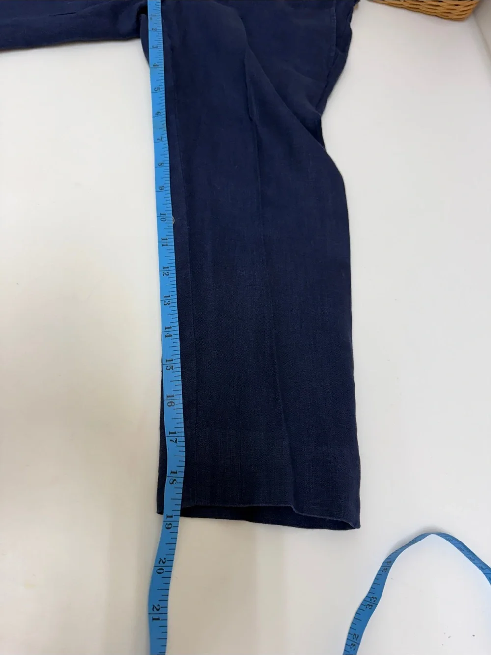 100% Linen Ralph Lauren Navy Dress Pants - Classic Tailored Fit